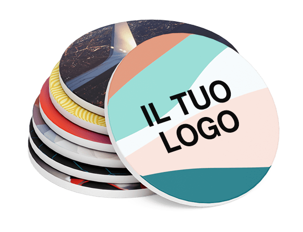 Ceramica - Sottobicchieri promozionali con logo