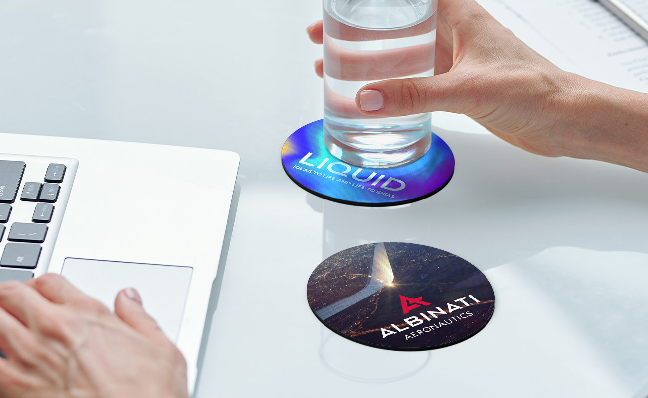 Surf - Sottobicchieri con logo